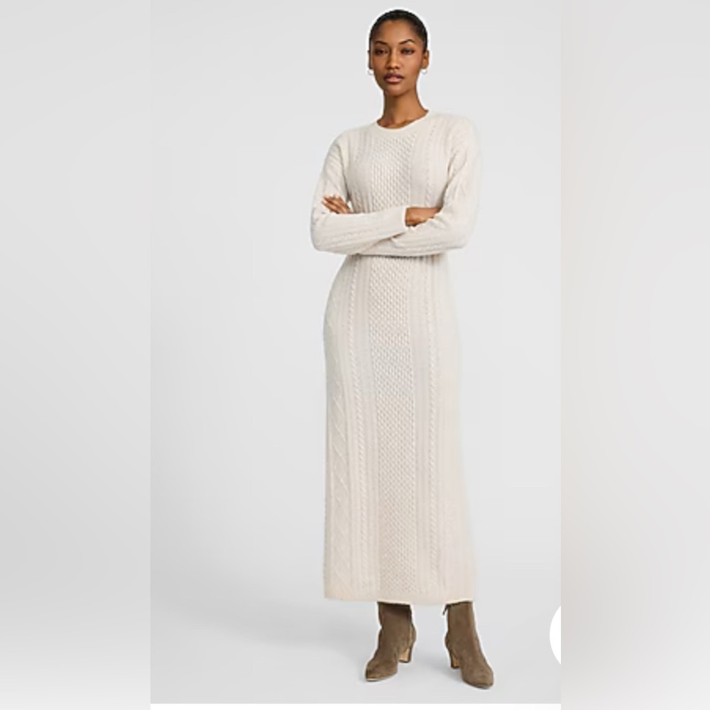 Neutral Knit Sweater Dress Sz L